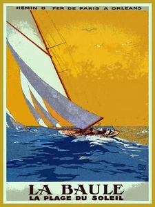 9002.Póster decorativo.Pared del hogar.Diseño de habitación.Arte decorativo.La Baule.Velero francés - Imagen 1 de 1