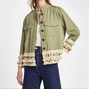 green jacket zara
