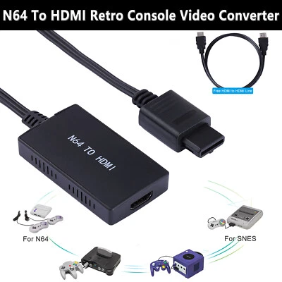 N64 To HDMI Converter Adapter HD Cable For Nintendo Gamecube NES SNES N64 Series - Image 1 of 4