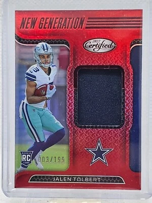 2022 Panini Certified Jalen Tolbert New Generation Jersey Mirror Red /199 RC - Image 1 of 2