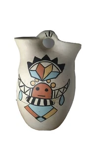 Native American Wedding Vase SIGNED Hand Painted Unity Ceremony Traditional  - Picture 1 of 7