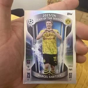 2024-2025 Topps Match Attax Marcel Sabitzer Team Of The Season Silver Foil - Bild 1 von 3