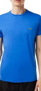 NWT Lacoste Pima Cotton Blue Classic Crew Neck Shirt Mens XL 6 - Picture 1 of 3