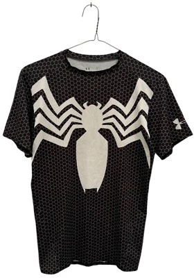 Under Armour Shirt Mens L Black Honeycomb Venom Spider Man Alter Ego Stretch - Image 1 of 4