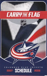 2007-08 COLUMBUS BLUE JACKETS HOCKEY POCKET SCHEDULE  - Picture 1 of 1