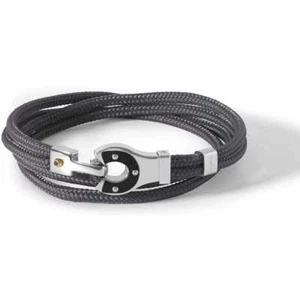 Pulsera Hombre Doble Vuelo Cordón Kevlar Gris Y Acero Comete UBR 788 - Imagen 1 de 2