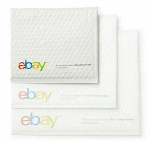 (15x) wattierte Airjacket der Marke eBay mit blauem Druck 6,5" x 8,75" - Bild 1 von 1