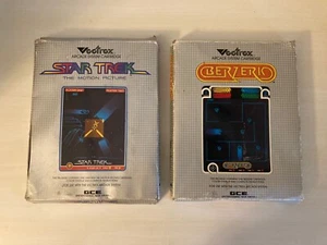 Vectrex Berserk And Star Trek Bundle Tested Game Manual Overlay Box Incomplete - Picture 1 of 15