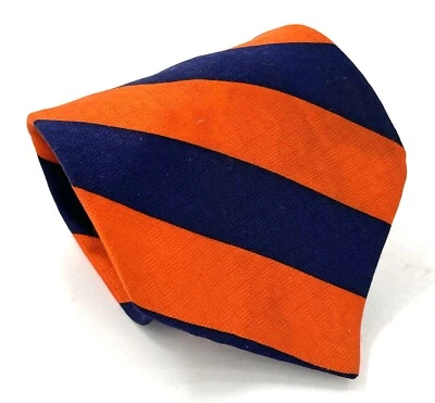 "Corbata de cuello a rayas naranja y azul siracusa castaño rojizo fusión marca izquierda 56""" Foto 1 de 4
