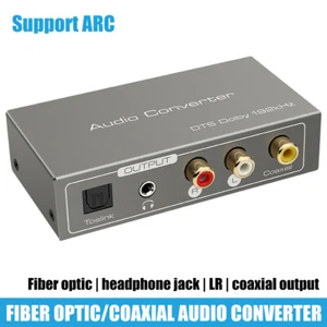 Digital Audio Converter HDMI ARC Optical Coaxial To Analog Jack AUX RCA Splitter - Picture 1 of 14