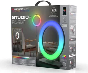MONSTER Smart Studio+ 5 Piece Photo Video Ring Lamp Wi-Fi Lighting Kit NEW - Picture 1 of 7
