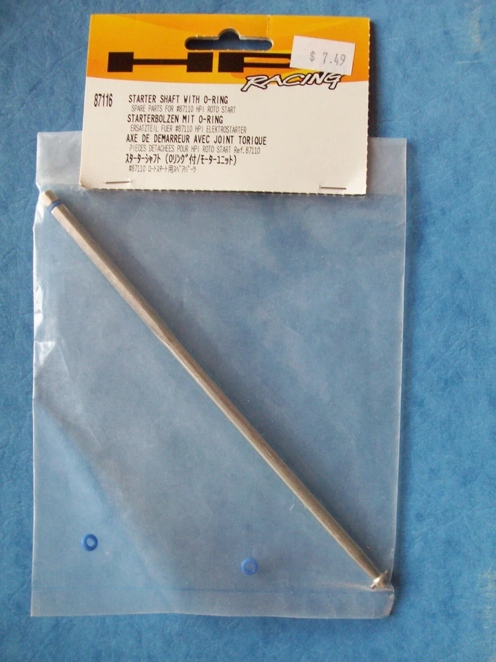 GENUINE HPI 87116 STARTER SHAFT W/ O-RING SPAR FOR 87110 ROTO START #87116 NIP - Image 1 of 1