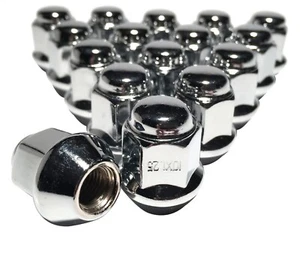 16 Chrome Tapered Base 10x1.25 Lug Nut Set 17mm Hex ATV UTV Yamaha Honda Suzuki - Picture 1 of 3