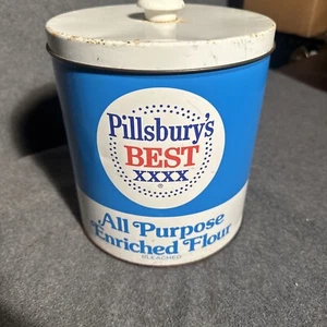 VINTAGE PILLSBURY'S BEST XXXX ALL PURPOSE FLOUR TIN CANISTER JL CLARK - Picture 1 of 7