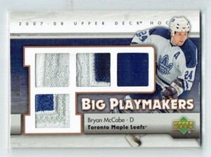07-08 UD Upper Deck Big Playmakers  Bryan McCabe  /10  Quad Patches