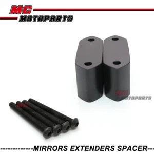 Increase Rear View Mirror Extender Riser For Kawasaki Ninja 400 EX400 2018-2020 - Picture 1 of 2