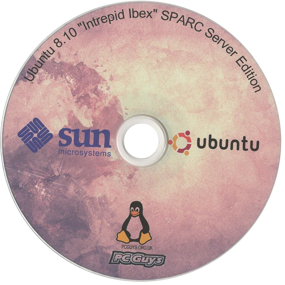 Ubuntu 8.10 Intrepid Ibex SPARC Server CD Sun Ultra Enterprise Blade - Image 1 of 1