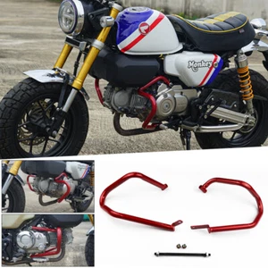 RED Side Crash Guard Protection Steel FOR HONDA MONKEY 125 2022-2023 - Picture 1 of 14