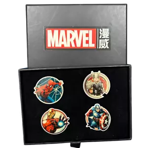 Marvel Pins Sammlerstück Iron Man Spiderman Thor Capt America RAR Neu - Bild 1 von 11