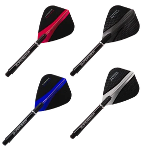 Harrows Retina Kite Dart Flights + Supergrip Dart Stems Shafts Combo Set - Picture 1 of 5