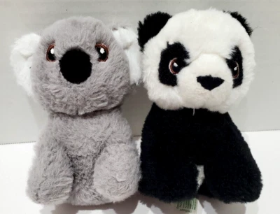 Aurora Eco Nation Koala and Panda Bear Babies Plush Toy Stuffed Animals Lot of 2 - Image 1 of 4