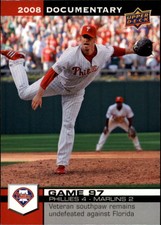 2008 Upper Deck Documentary Philadelphia Phillies Baseball #2907 Brett Myers