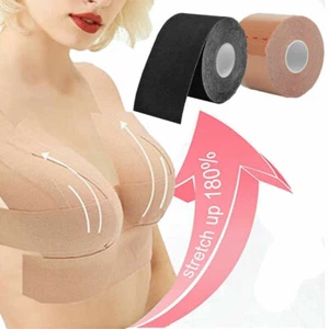 Women Invisible Boob Tape Bra Nipple Cover Adhesive Push Up Breast Lift Tape New - Picture 1 of 13