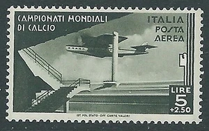 1934 REGNO POSTA AEREA MONDIALI DI CALCIO 5 LIRE MNH ** - Y196 - Picture 1 of 1