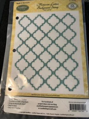 Sello de goma JUSTRITECLING - FONDO DE CELOSÍA MARROQUÍ - 4,5x5,75" - usado en excelente estado - #cl-04790 Foto 1 de 4