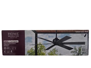 Home Decorators Collection 92396 Cortaine 54" Matte Black Ceiling Fan+Remote NEW - Picture 1 of 13