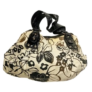 Vintage Y2K Floral Hobo Shoulder Bag Patent Slouch Mcbling Feminine Purse READ - Bild 1 von 16