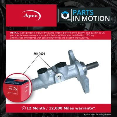 Brake Master Cylinder fits TOYOTA COROLLA VERSO ZZE122 1.8 01 to 04 1ZZ-FE Apec - Image 1 of 4