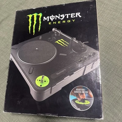 RARE LIMITED EDITION Monster Energy Numark PT01 Scratch NEW IN BOX & manual - Image 1 of 4