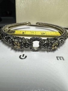 Barbara Bixby .925 18k Cuff Bracelet - Picture 1 of 4