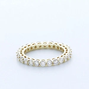 14K Gold Eternity Wedding Ring Classic 4.80 Carat Round Lab-Grown Diamond E VVS2 - Picture 1 of 5