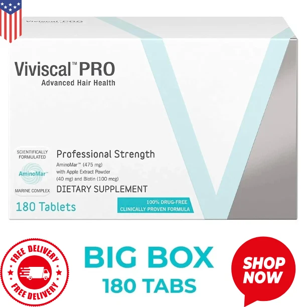 VIVISCAL PRO - Comprimidos Profesionales para el Crecimiento del Cabello 180 Exp. 12/2027 Foto 1 de 4