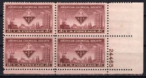 United States 1002 MNH Plate Block American Chemical Society ZAYIX 0825S1626 - Picture 1 of 1