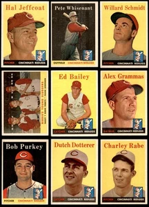 1958 Topps Cincinnati Reds Near Team Set 5 - EX 6969863 (18 / 36 cards) - Picture 1 of 2
