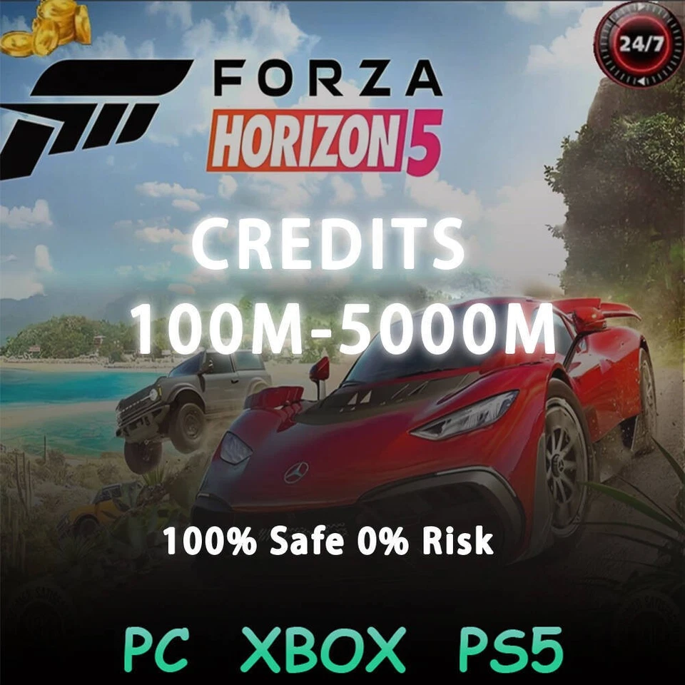 Forza Horizon 5 CREDITS⭐️Cheap FH5 Credits 100M-5000M CR💰 XBOX/PC/PS5- Fast🚀 - Image 1 of 1