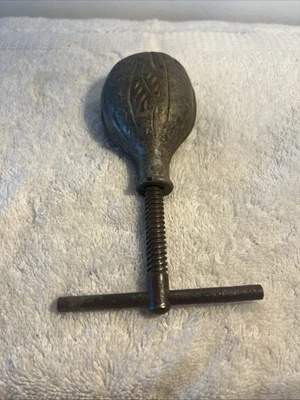 Vintage Nut Cracker Cast Iron Screw Type Walnut Shaped - Image 1 of 4