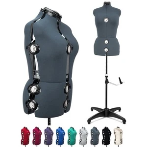 BHD BEAUTY Dark-Gray 13 Dials Female Fabric Adjustable Mannequin Dress Form f... - Picture 1 of 6