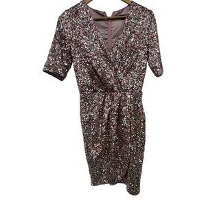 French Connection Dress Sequin Sparkly Evening Christmas Seasonal Cocktail S 10 - Picture 1 of 10