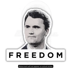 Charlie Kirk 3” FREEDOM Sticker Decal USA United States Trump MAGA (Hand Cut) - Picture 1 of 1