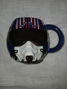 Top Gun Navy Pilot Maverick Helmet 3D Sculpted Ceramic Mug, - Picture 1 of 3