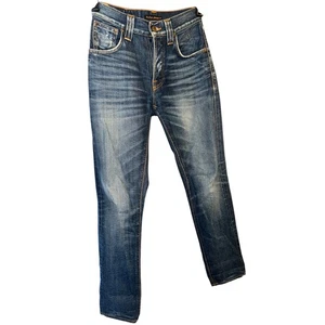 Pantalones de mezclilla para hombre Nudie "Steady Eddie" con botones | 25 × 32 | Denim rígido ajuste cónico - Imagen 1 de 7