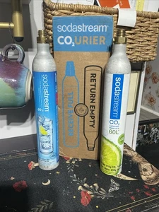 Lot of 2 SodaStream CO2 Cylinder Replacement Canisters EMPTY 60L 14.5oz. - Picture 1 of 1
