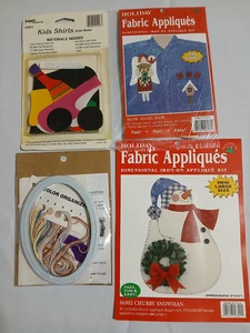 Vintage Lot Feiertag Applikation Stoff Weihnachten Schneemann Engel Kuscheln schön selten - Bild 1 von 9
