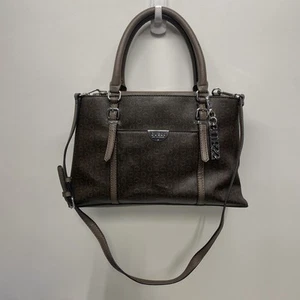 Guess Brown Monogram Top Handle Bag - Picture 1 of 6