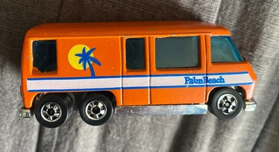 HOT WHEELS VINTAGE BLACK WALL LOOSE ORANGE GMC MOTOR HOME/CAMPER PALM BEACH - Image 1 of 4