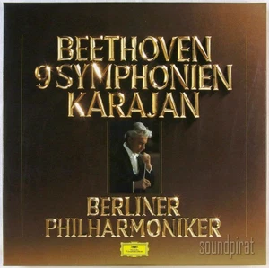 KARAJAN BEETHOVEN THE 9 SYMPHONIES DGG ED.1 8 LP STEREO BOX 2740172 AS NEW - Picture 1 of 5